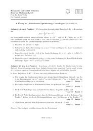 4. Ãbung zu âNichtlineare Optimierung: Grundlagenâ (WS 2012 ... - M1