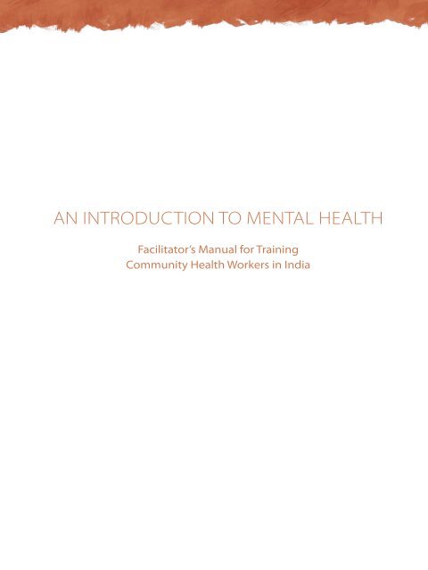 AN INTRODUCTION TO MENTAL HEALTH - The Nossal Institute for ...