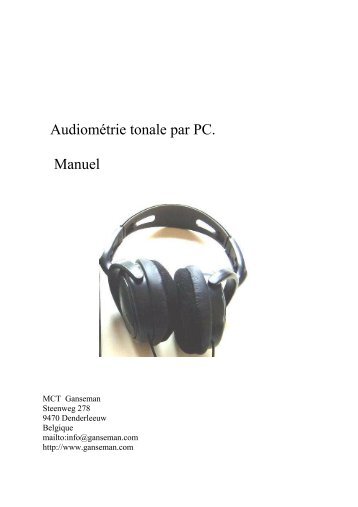 AudiomÃ©trie tonale par PC. Manuel