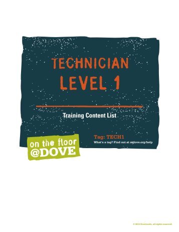 Technician 1 Training Level