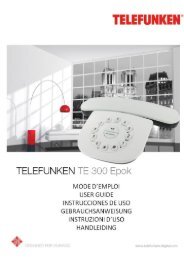 Instrucciones de uso - Telefunken