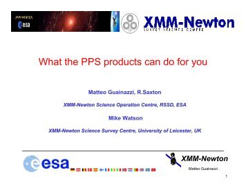 What the PPS products can do for you - XMM-Newton