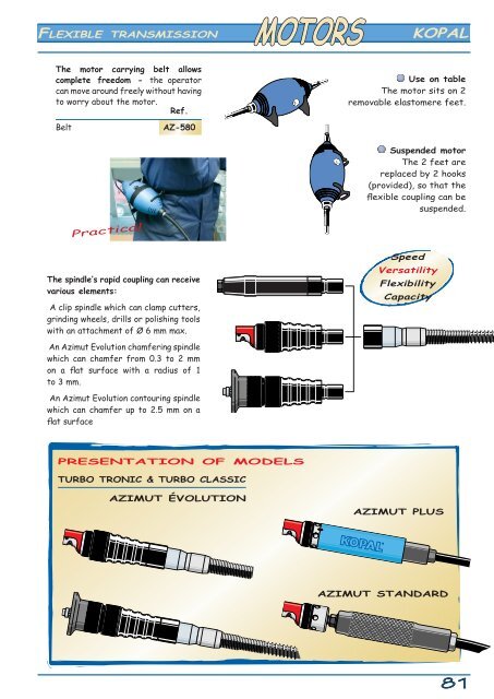 Motors with flexible transmission Turbo - kopal