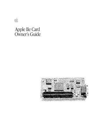 Apple IIe Card Owner's Guide - Apple2Online.com