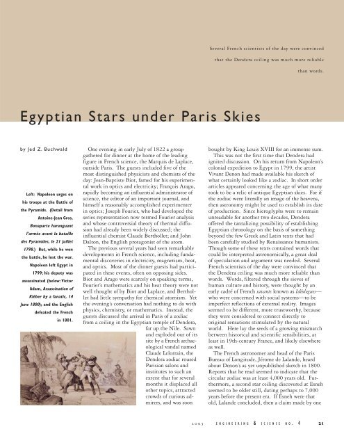 Egyptian Stars under Paris Skies - Engineering & Science - Caltech