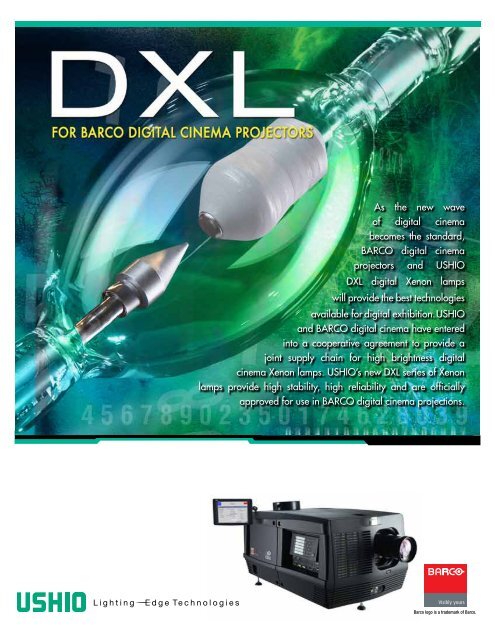 DXL FOR BARCO DIGITAL CINEMA PROJECTORS 