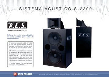 S I S T E M A A C Ú S T I C O S - 2 3 0 0 - Kelonik