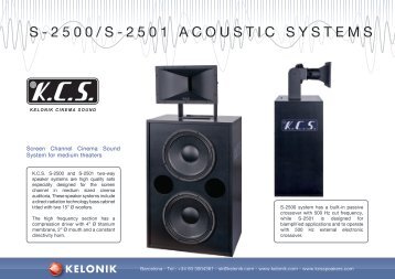 s - 2 5 0 0 / s - 2 5 0 1 acousticsystems - Kelonik