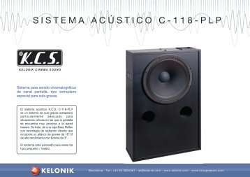 S I S T E M A A C Ú S T I C O C - 1 1 8 - P L P - Kelonik