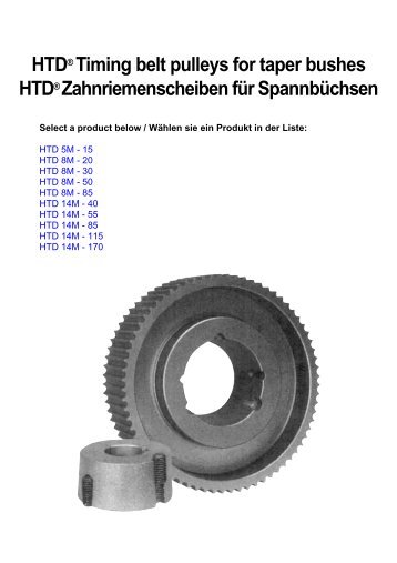 HTD Timing Belt for Taper Bushes - PTI Europa A/S