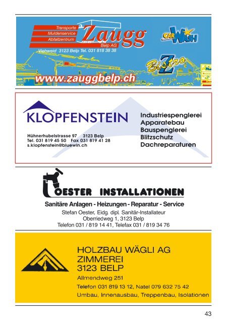 Wir STICKEN und kleiden Sie ein! - Belper Bulletin