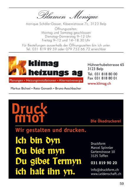 Wir STICKEN und kleiden Sie ein! - Belper Bulletin