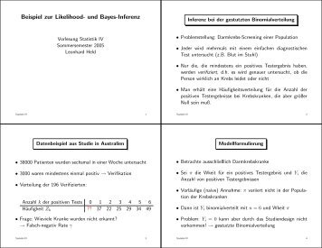 Beispiel zur Likelihood- und Bayes-Inferenz