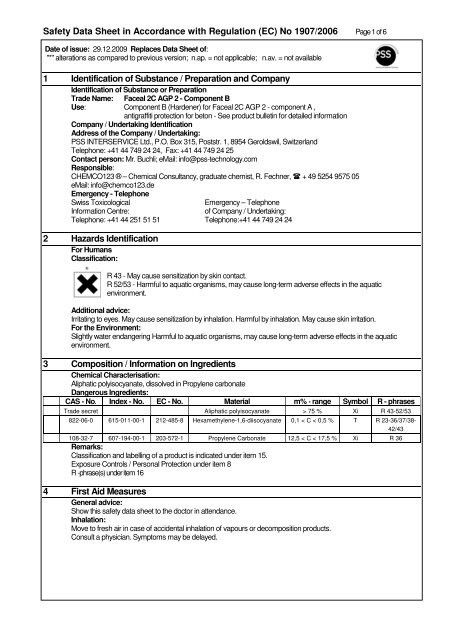 Safety Data Sheet 2C AGP 2 KB - pss-interservice.ch