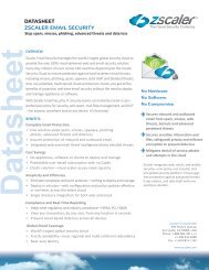 DATASHEET ZSCALER EMAIL SECURITY - Exclusive Networks