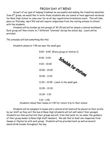 Frosh Day Flyer - Parents - Reno High School