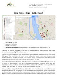 Bike Route : Riga -­‐ Baltic Pearl