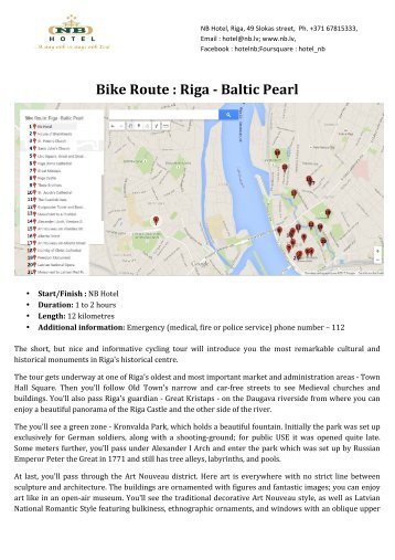 Bike Route : Riga -­‐ Baltic Pearl