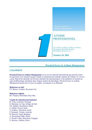 ASTHME PROFESSIONNEL - Oasys and Occupational Asthma