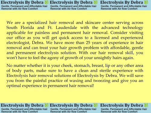 Electrolysis Hair Removal