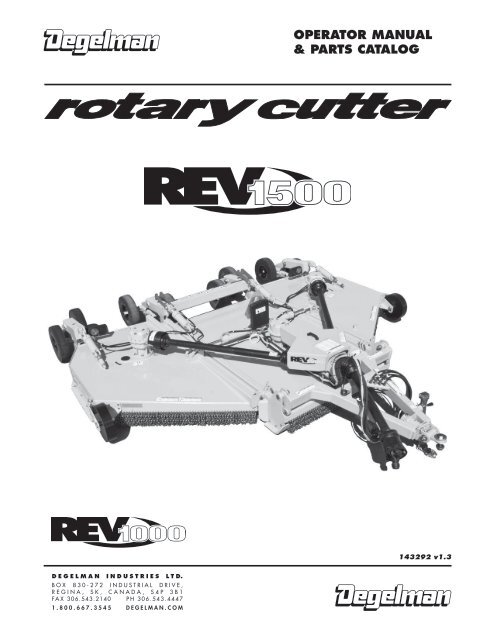 REV1500 - REV1000 Rotary Cutter Manual v1.3 - Degelman