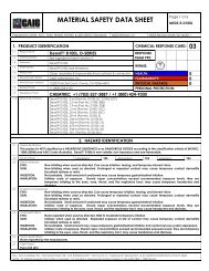 Material Safety Data Sheet(MSDS)