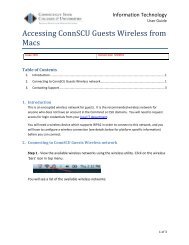 Wireless Accessing ConnSCU Guests Wireless ... - IT Support Center