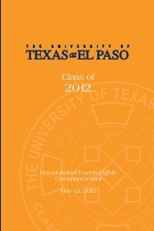 Class of - University of Texas at El Paso
