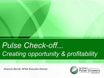 2013 Pulse Checkoff by Shannon Berndt - Northern Pulse Growers ...