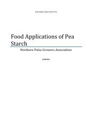 Food Applications of Pea Starch - Northern Pulse Growers Association