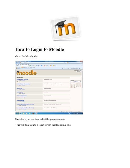 How to Login to Moodle