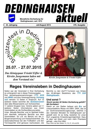 Reges Vereinsleben in Dedinghausen