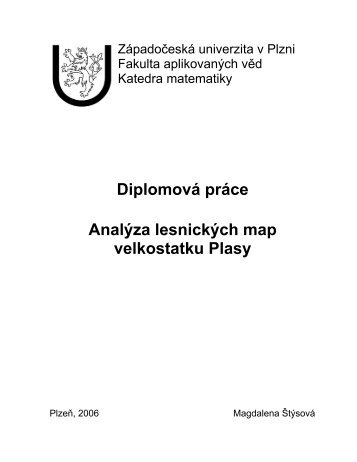 3. Velkostatek Plasy - Geomatika na ZÄU v Plzni - ZÃ¡padoÄeskÃ¡ ...