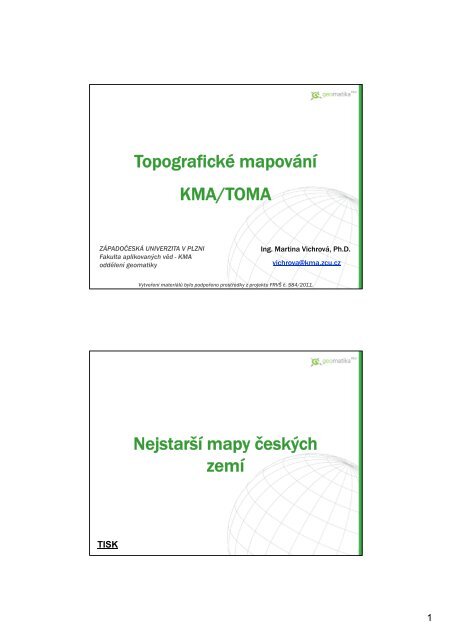 Nejstarsi mapy v ceskych zemich_T.pdf - ZÃ¡padoÄeskÃ¡ univerzita v ...