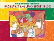 Lunch Menu - Washington Elementary School District 6