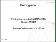 Demografie - ZÃ¡padoÄeskÃ¡ univerzita v Plzni