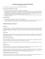 Operating Instructions for the EIS Model 2000