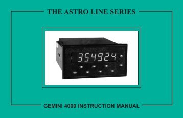 Gemini 4000 Manual PDF - Red Lion Controls