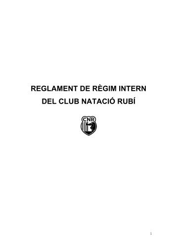 REGLAMENT INTERN - CN RubÃ­