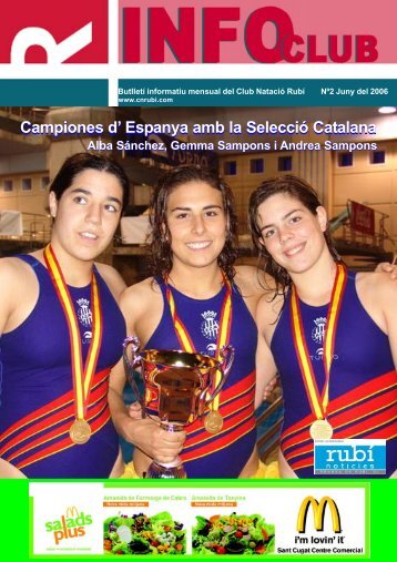 Campiones d' Espanya amb la SelecciÃ³ Catalana - CN RubÃ­