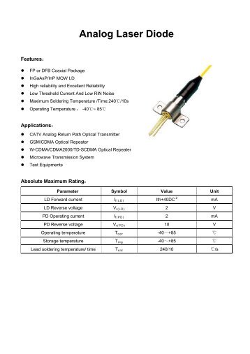 Analog Laser Diode - Elimec