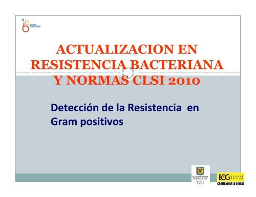 ACTUALIZACION EN RESISTENCIA gram positivos