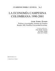 LA ECONOMÃA CAMPESINA COLOMBIANA 1990-2001