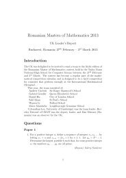 Romanian Masters of Mathematics 2013 - UK IMO Register