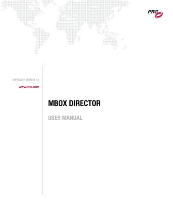 Mbox-Director-Manual.. - PRG