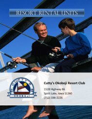 RESORT RENTAL UNITS - Cutty's Okoboji Resort Club