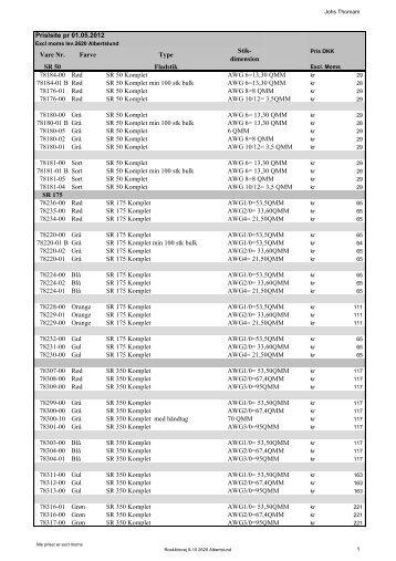 Hent Rema Fladstik prisliste her. - Johs Thornam A/S