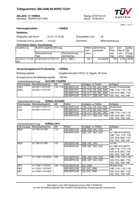 Teilegutachten 366-0290-09-WIRD-TG/N1