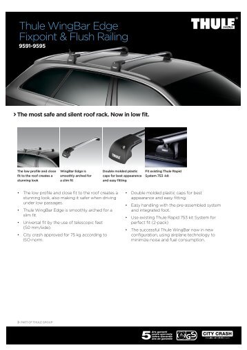 WingBar Edge Fixed Points Product Sheet - Thule