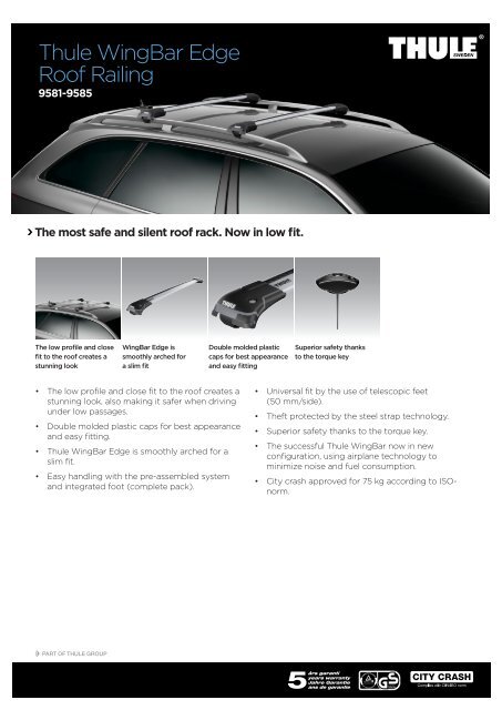 WingBar Edge Product Sheet - Thule